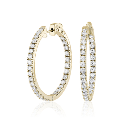 The Perfect Diamond Hoops in 14k Yellow Gold (3 ct. tw.)