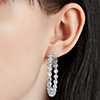 Floating Diamond Eternity Hoop Earrings in 14k White Gold (10 ct. tw)