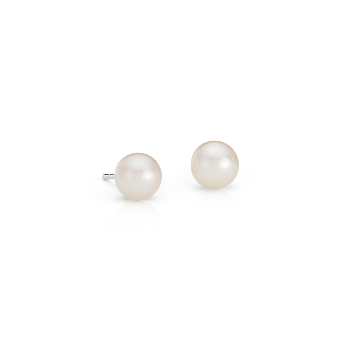 White Pearl Studs Sterling Silver Bridesmaid Earrings Pearl Stud Earrings June Birthstone Freshwater Pearl Silver and Pearl Earrings