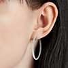 Graduated Eternity Diamond Hoop Earrings in 14k White Gold (2 ct. tw.)