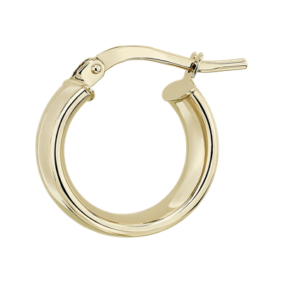 Small Huggie Earrings in 14k Yellow Gold (7x15mm)