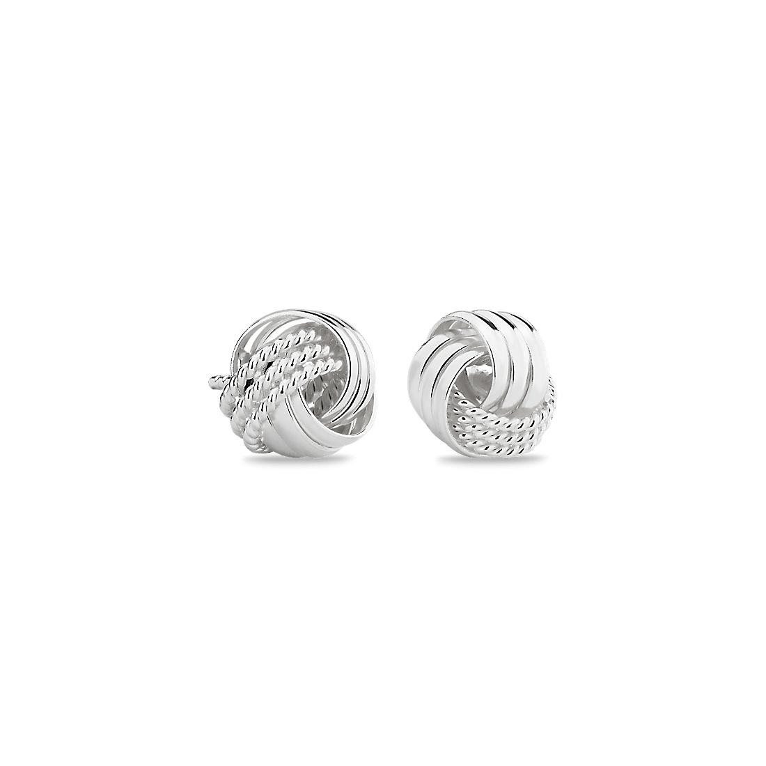 Interlaced Love Knot Earrings in Italian Sterling Silver