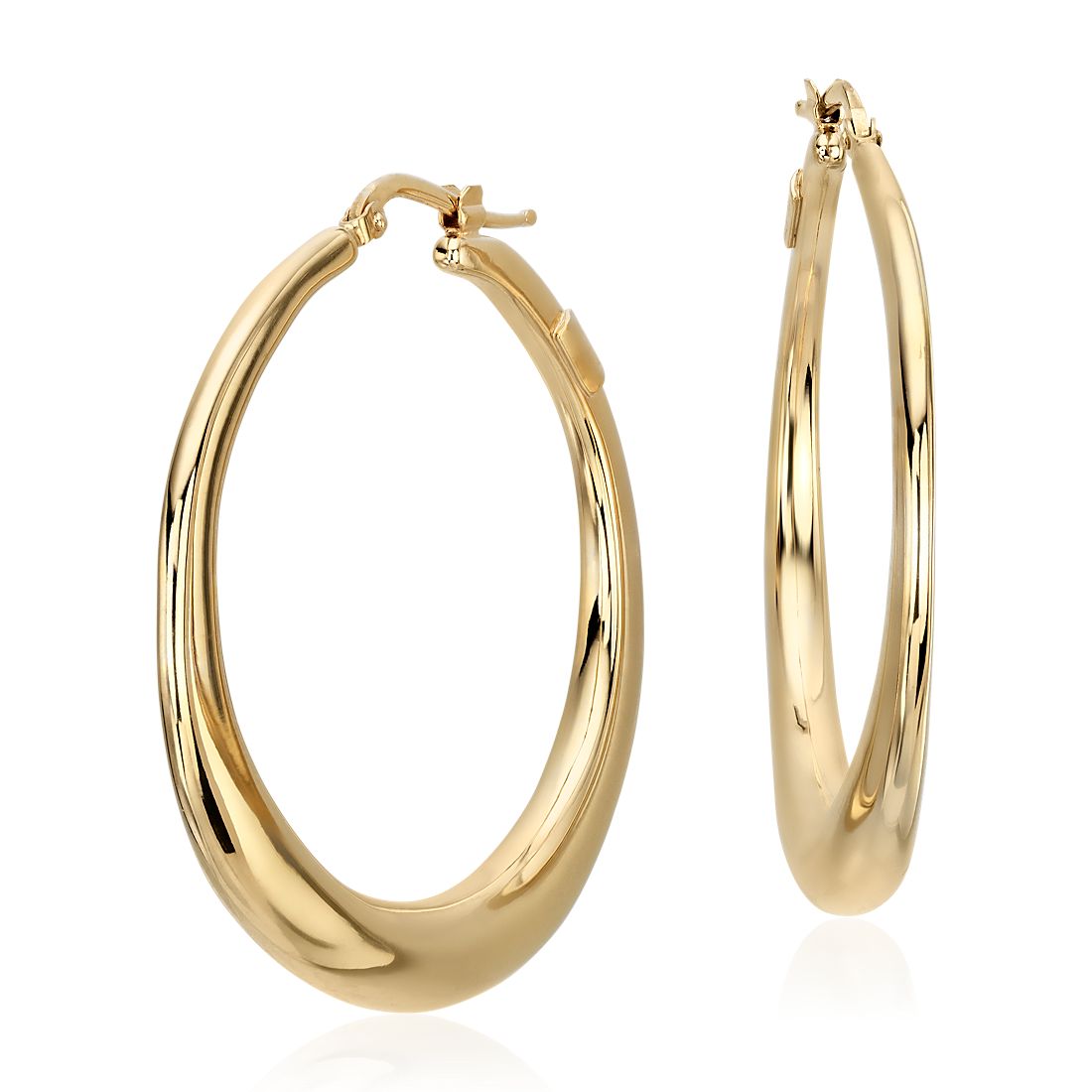 14k Gold Filled Earrings Dainty Earrings Gold Hoops Oval Gift for Her Chunky Gold Hoop Earrings 14k Gold Thick 25mm Chunky Gold Earrings Sieraden Oorbellen Hoepeloorbellen 