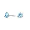 LIGHTBOX Lab-Grown Blue Diamond Round Solitaire Martini Stud Earrings in 14k White Gold (1 1/2 ct. tw.)