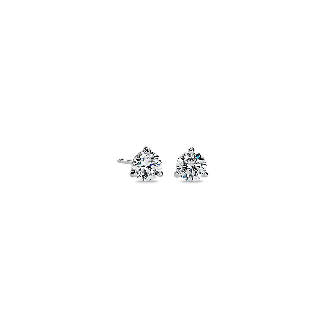 LIGHTBOX Lab-Grown Diamond Round Solitaire Martini Stud Earrings in 14k White Gold (1/2 ct. tw.)