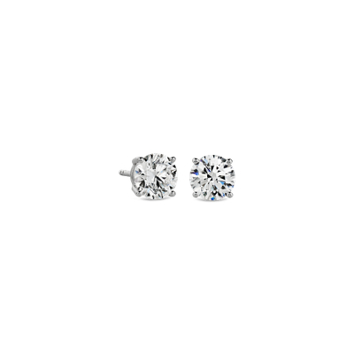 Lab Grown Diamond Stud Earrings in 14k White Gold (1 ct. tw.) | Blue Nile