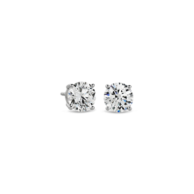 Lab Grown Diamond Stud Earrings in 14k White Gold (2 ct. tw.) | Blue ...