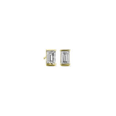 LIGHTBOX Lab-Grown Solitaire Diamond Baguette Stud Earrings in 14k Yellow Gold (3/4 ct. tw.)