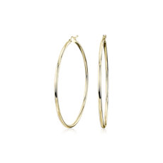 14k 黃金大型圈形耳環(2 x 45 毫米)