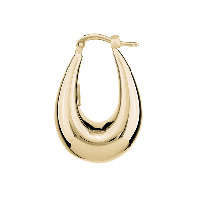 Large Oval Hoops in 14k Italian Yellow Gold