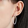 Medium Hoop Earrings in 14k White Gold (2 x 34 mm)