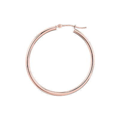 Medium Hoop Earrings in 14k Rose Gold (2 x 34 mm)