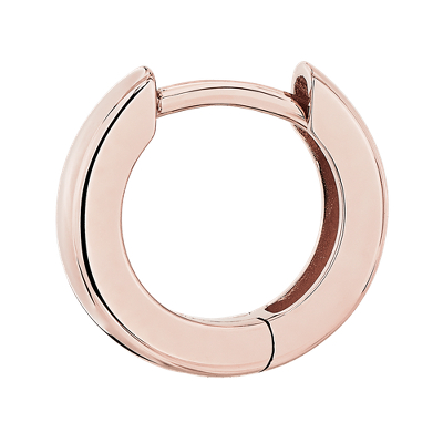 Mini Wide Huggie Hoop Earrings in 14k Rose Gold (3 x 12 mm)