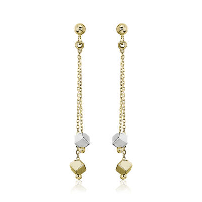 Pebble Lariat Drop Earrings in 14k Yellow Gold | Blue Nile