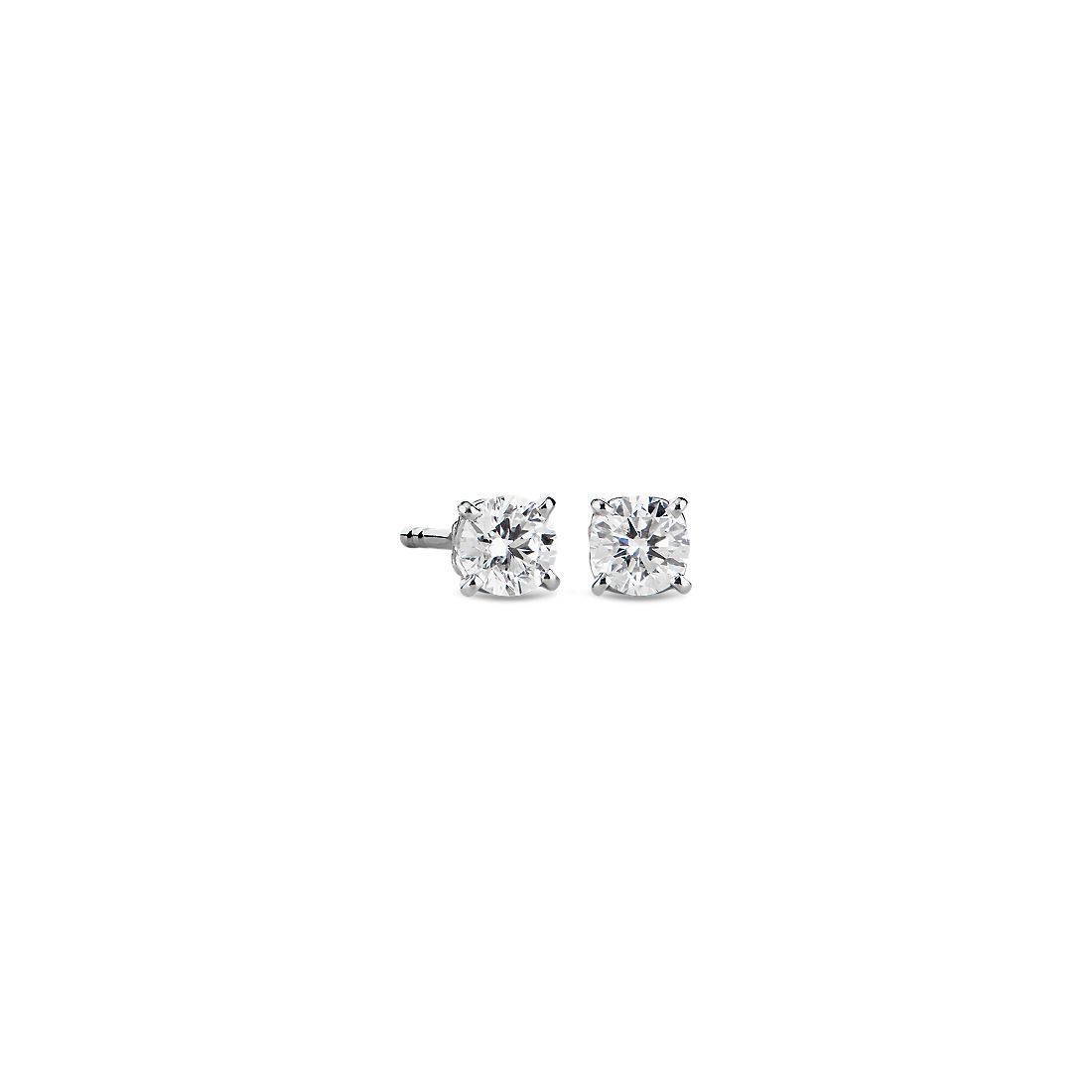 Petal Detail Diamond Stud Earrings in 18k White Gold (0.50 ct. tw.)