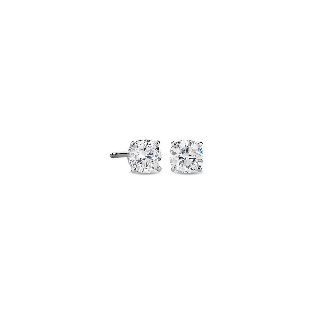 Petal Detail Diamond Stud Earrings in 18k White Gold (0.74 ct. tw.)