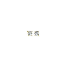 Aretes de diamantes en oro amarillo de 14 k (0,20 qt total)