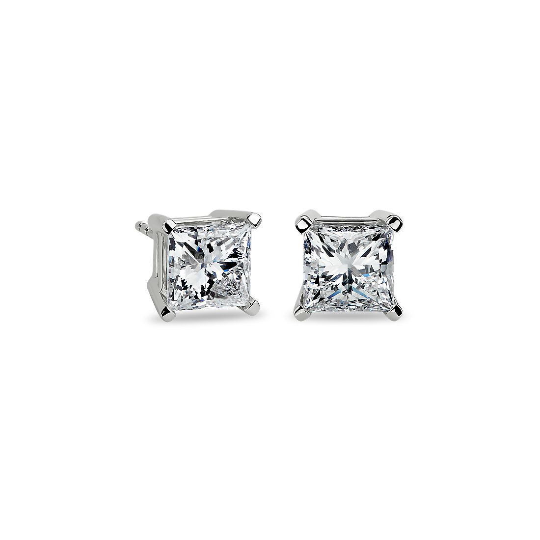 Princess-Cut Diamond Earrings in 14k White Gold (3.97 ct. tw.)