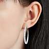 Princess Diamond Eternity Hoop Earrings in 14k White Gold (5 ct. tw.)