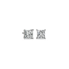 Princess-Cut Diamond Stud Earrings in 14k White Gold (1.45 ct. tw.)
