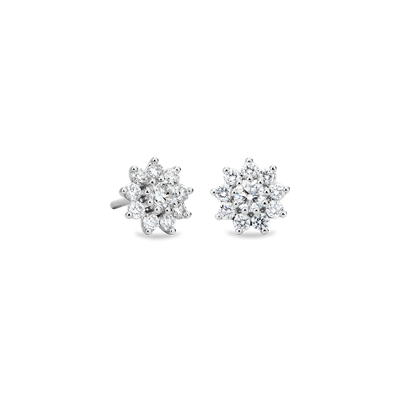 Starburst Diamond Stud Earrings in 14k White Gold (3/4 ct. tw.) | Blue Nile
