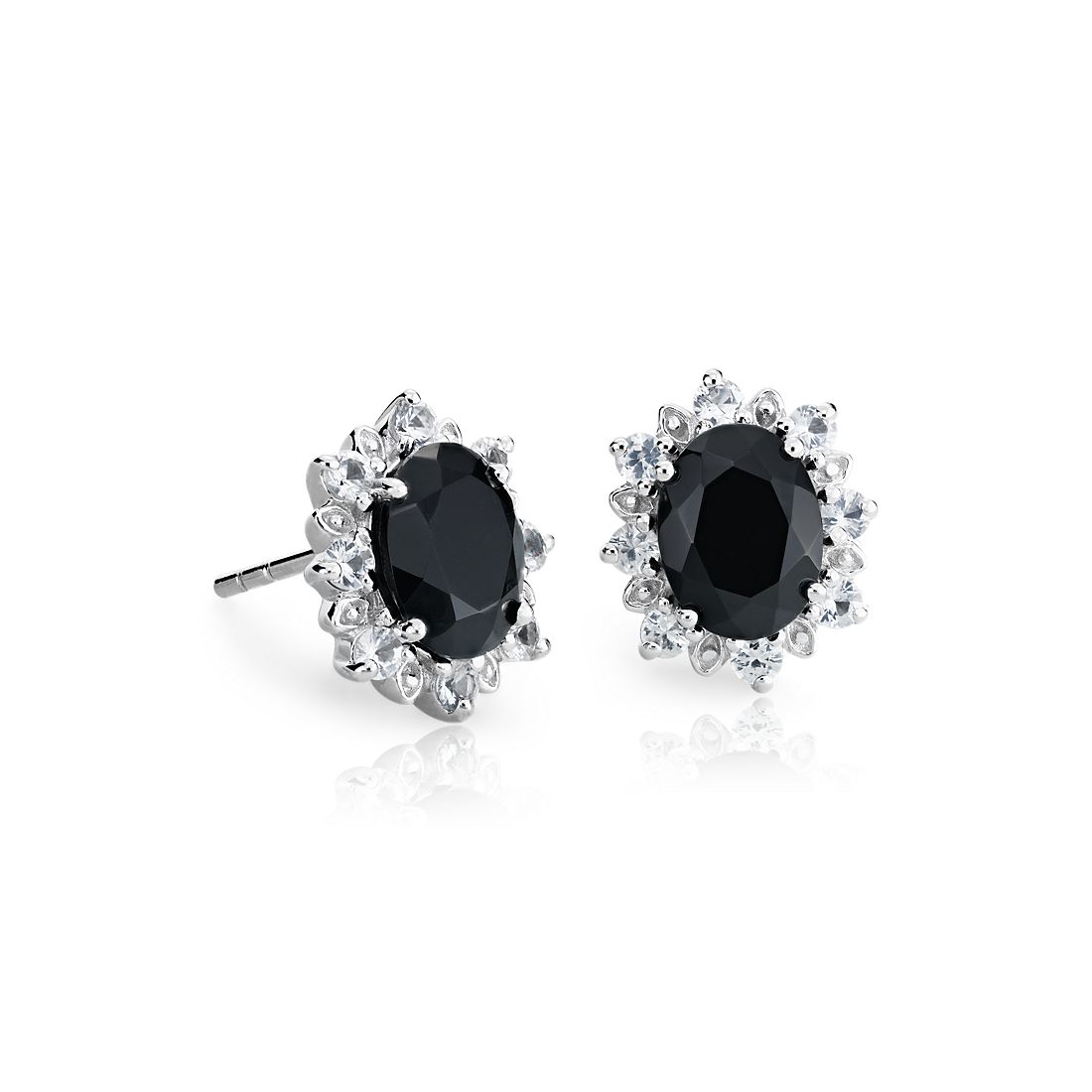 Sterling Silver,Anniversary Gift Prong Set Studs Gift For Girlfriend Black Onyx Studs Black Onyx Earring Studs Black Stone Silver Studs