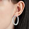 14k 白金 Tessere Eternity Diamond Hoop Earrings（10 克拉总重量）