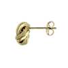 Textured Love Knot Earrings in 14k Yellow Gold