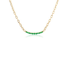 NEW Emerald Smile Necklace in 14k Yellow Gold
