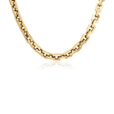 20" Large Faceted Chain in 14k Yellow Gold (8.7 mm)