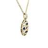 Sapphire and Diamond Pendant in 18k Yellow Gold