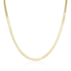 Herringbone Chain in 14k Yellow Gold (4mm)