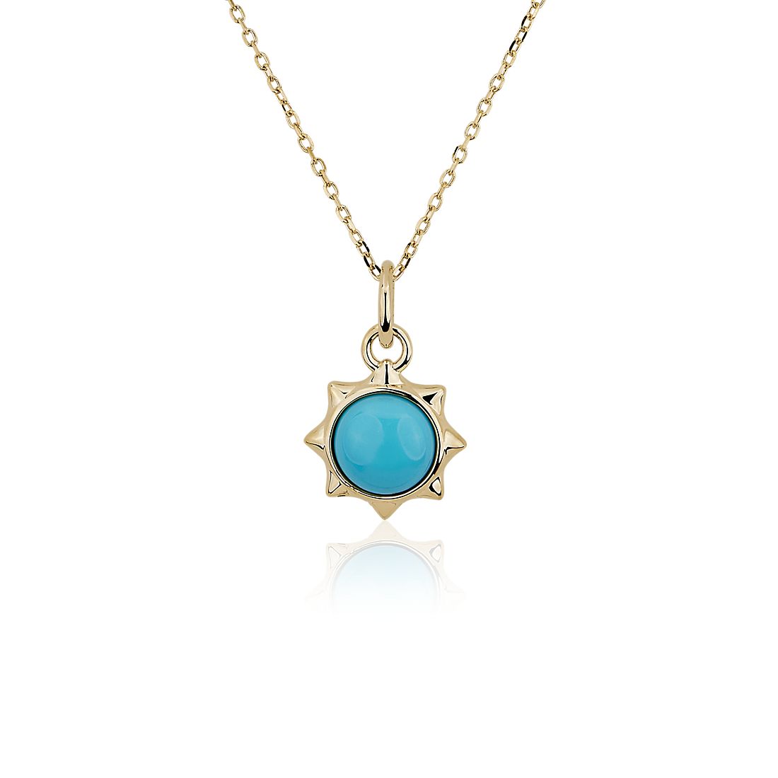 Monica Rich Kosann 18k Yellow Gold Star Charm with Round Turquoise Centre