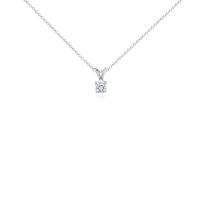 14k White Gold Four-Claw Double-Bail Diamond Pendant (0.70 ct. tw.)