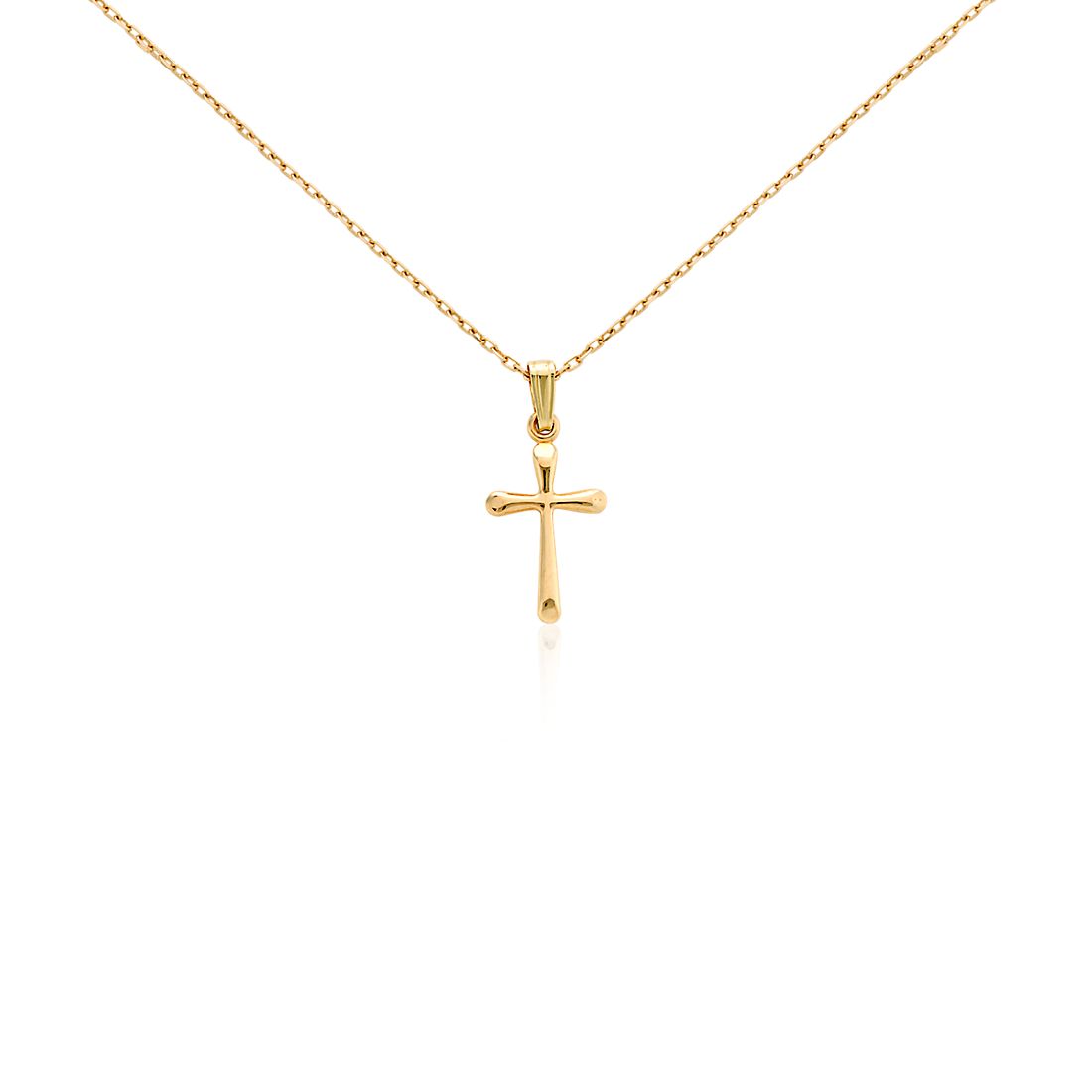 14K Yellow Gold 14x9mm Childrens Crucifix Pendant