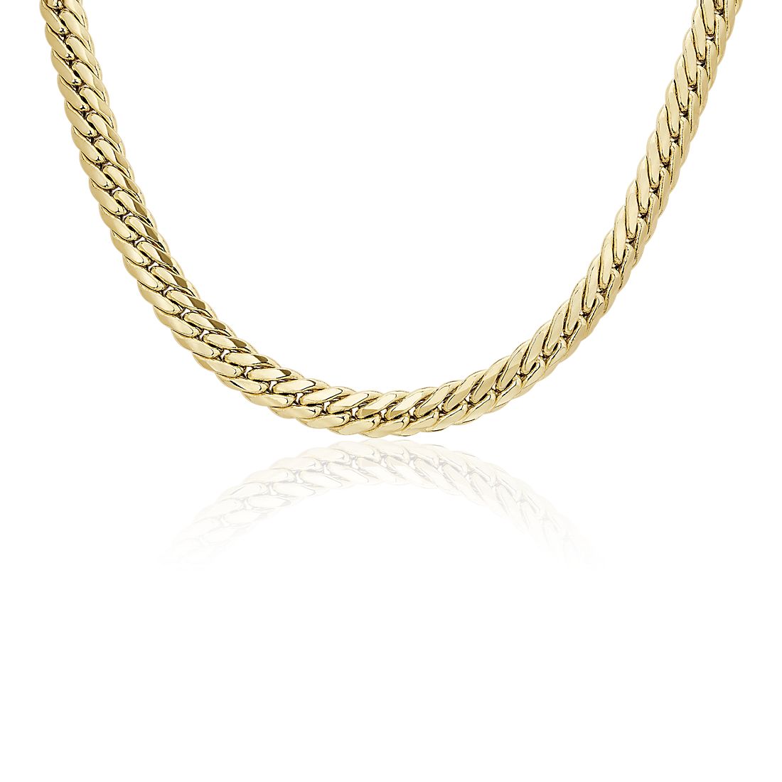 Mañana predicción Buen sentimiento 45,7cm Collar con diseño de espiga en oro amarillo italiano de 14k (7 mm) |  Blue Nile ES