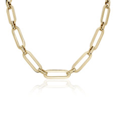 18" Oversized Links Necklace in 14k Italian Yellow Gold (10.2 mm)
