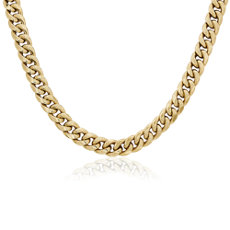 22&quot; Miami Cuban Chain in 14k Yellow Gold (7 mm)
