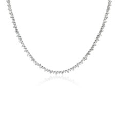 NEW Alternating Size Eternity Necklace in 14k White Gold (10 ct. tw.)