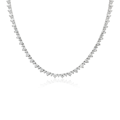 Alternating Size Eternity Necklace in 14k White Gold (15 ct. tw ...