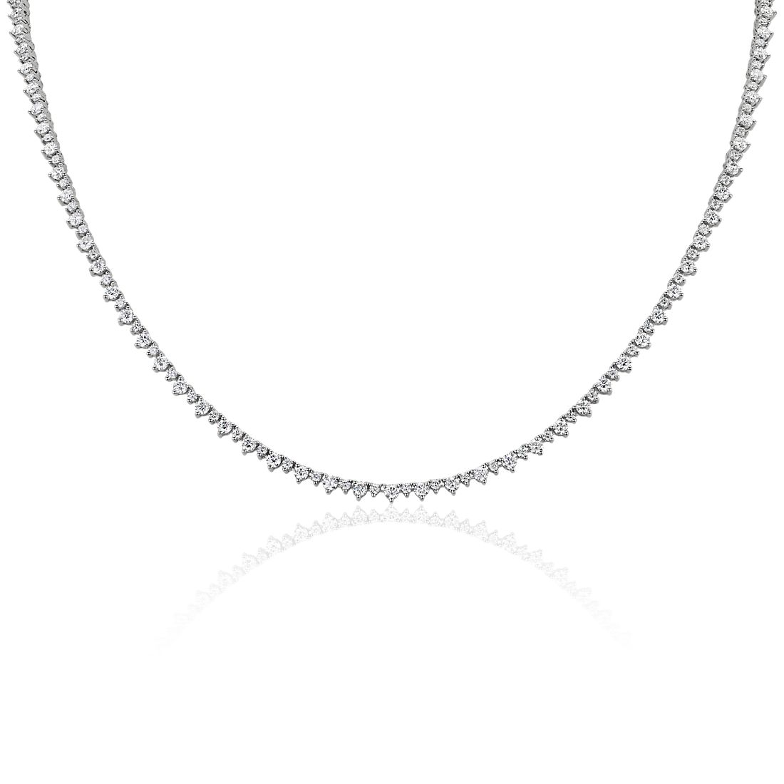 Alternating Size Eternity Necklace in 14k White Gold (5 ct. tw.)