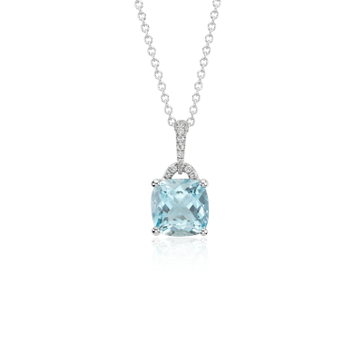 Подвеска из белого золота Aquamarine 920379