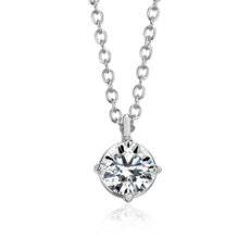 Colgante de diamante Astor solitario en platino (1 qt. total) - H / SI2