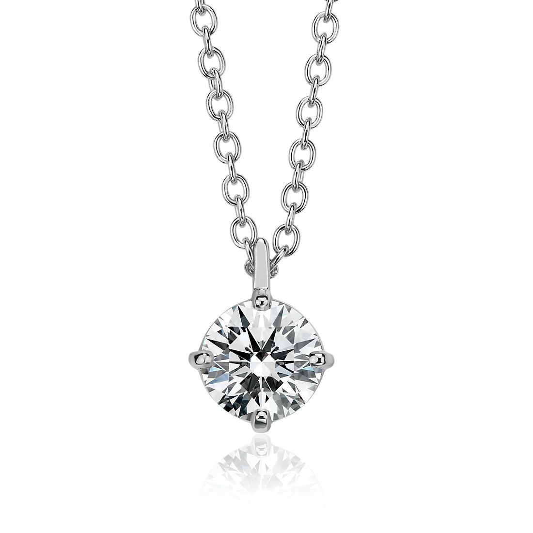 Astor Diamond Solitaire Pendant in Platinum (1 1/4 ct. tw.) - F / VS2