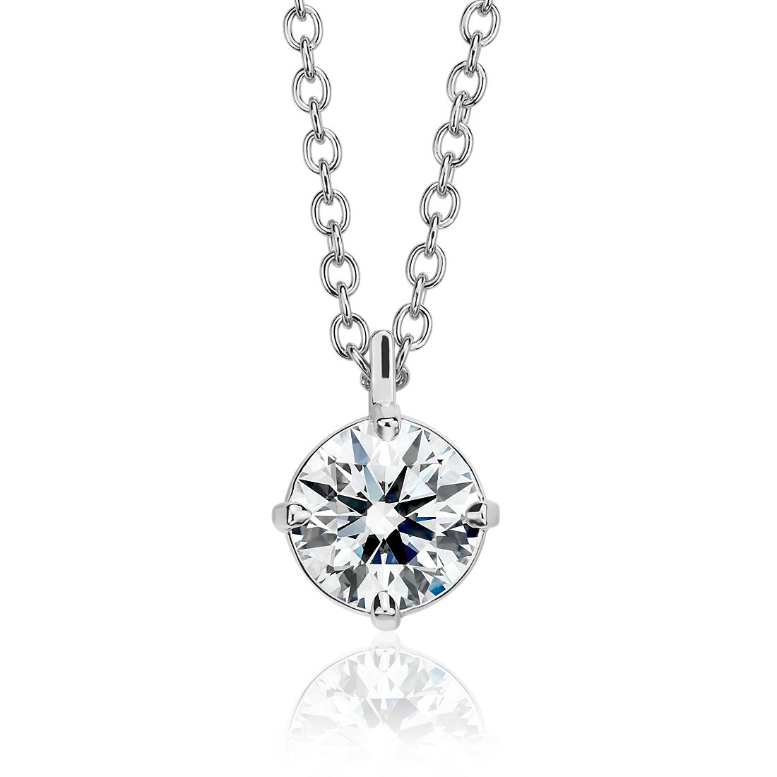 Astor Diamond Solitaire Pendant in Platinum (1 1/2 ct. tw.) - H / SI2