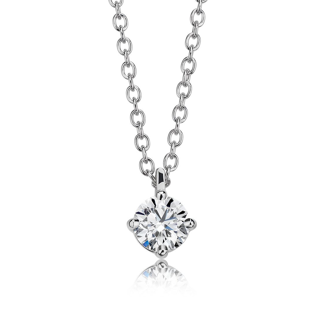 Colgante de diamante Astor solitario en platino (3/4 qt. total) - H / SI2