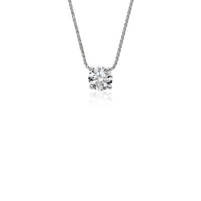 Colgante solitario de diamante flotante exclusivo Blue Nile en platino (.60 tw.) | Blue Nile