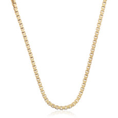 Box Chain in 14k Yellow Gold (0.9 mm)