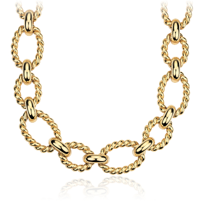 Collar de eslabones de cadena en oro amarillo 14 k | Blue Nile