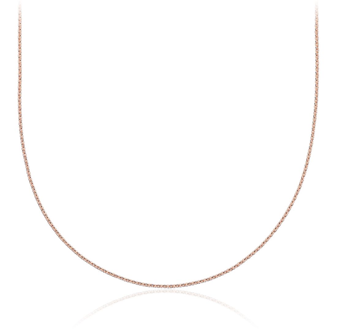 Cable Chain in 14k Rose Gold (1.15 mm)